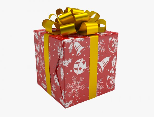 xmas gift 01 3D Model .c4d .max .obj .3ds .fbx .stl .blend 