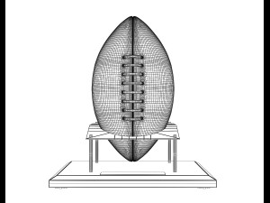 football ball on stand Model 3D