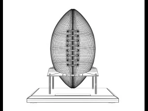 football ball on stand 3D Model