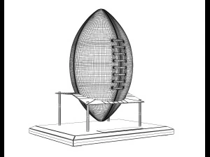 football ball on stand 3D Model