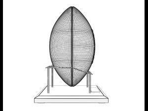 football ball on stand 3D Model