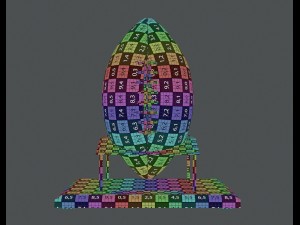 football ball on stand Model 3D