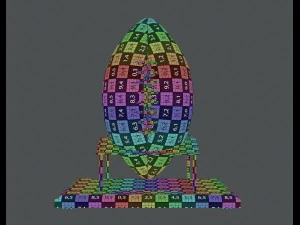 football ball on stand 3D Model