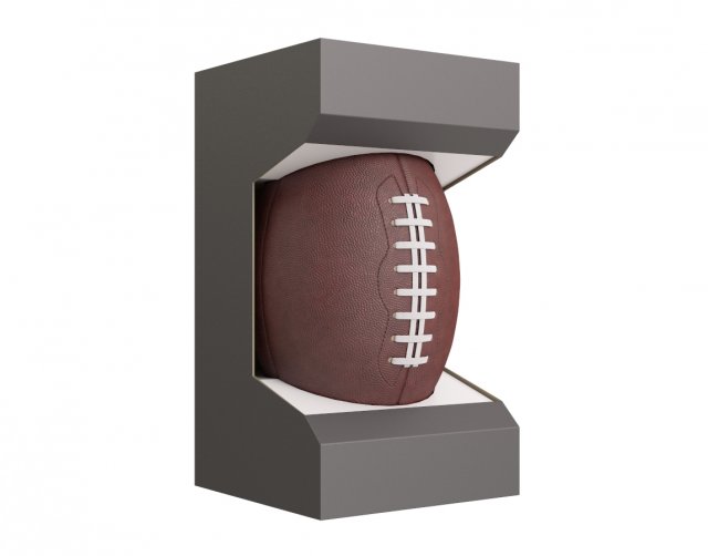 football ball in box 3D 모델 .c4d .max .obj .3ds .fbx .stl .blend 