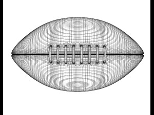 american football ball 3D मॉडल