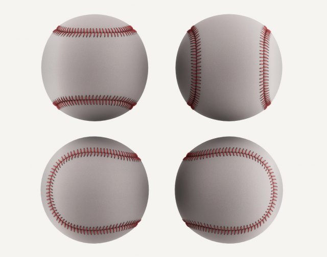 baseball ball model 3D Модель .c4d .max .obj .3ds .fbx .stl .blend 