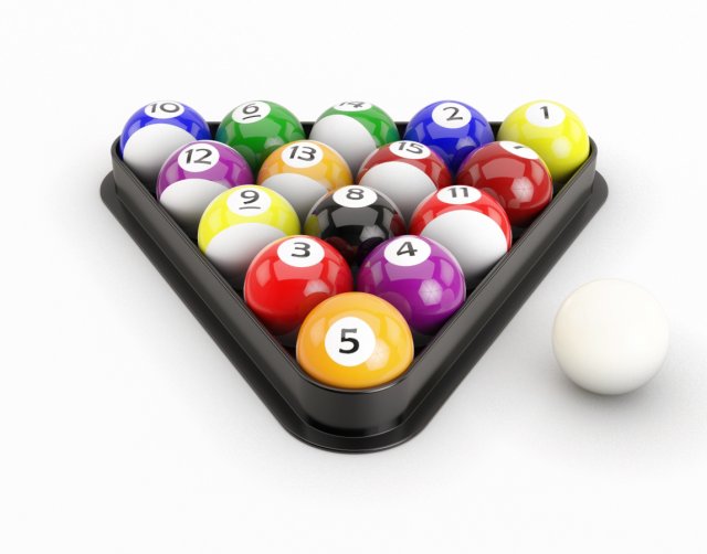 pool balls Modèle 3D .c4d .max .obj .3ds .fbx .stl .blend 
