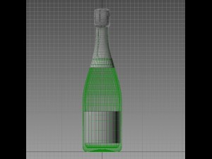 champagne bottle 3D Modell