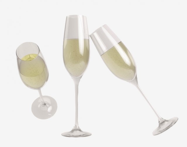 champagne flute Model 3D .c4d .max .obj .3ds .fbx .stl .blend 
