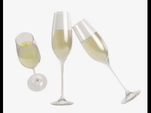 seruling sampanye Model 3D