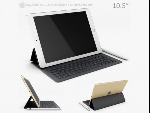 apple ipad pro 105 with smart keyboard 3D Model