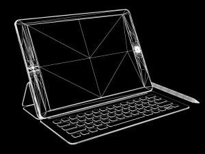 apple ipad pro 105 with smart keyboard 3D Model