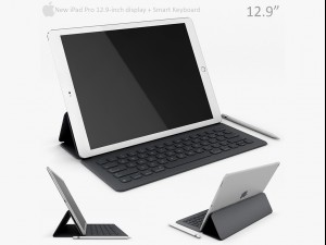 apple ipad pro 129 inch with smart keyboard Modelo 3D