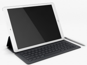 apple ipad pro 129 inch with smart keyboard 3D-Modell