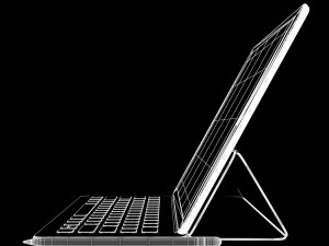 apple ipad pro 129 inch with smart keyboard 3D-Modell