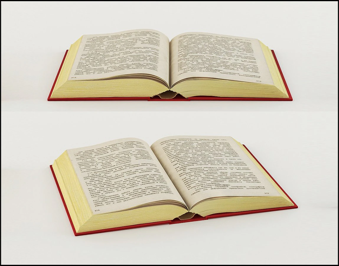 open book 3D Model .c4d .max .obj .3ds .fbx .stl .blend 