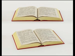 otwarta książka Model 3D