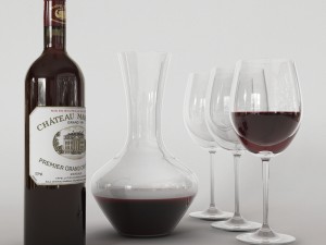 decanter with wine Modelo 3D