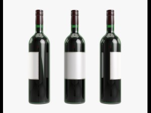 red wine bottle Modelo 3D