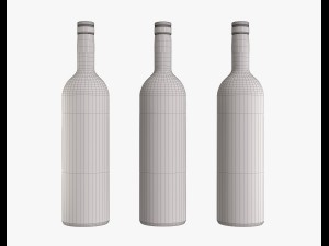 red wine bottle 3D Model