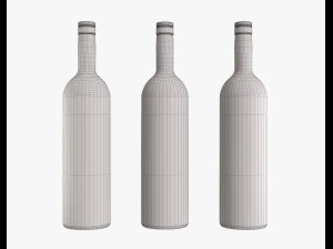red wine bottle 3D Model