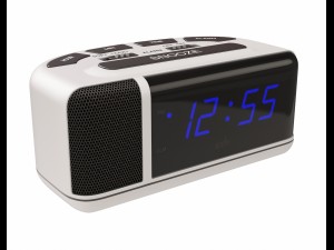 acctim excelsior blue led mains electric bold bedside alarm clock 3D Model