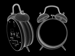 3d twin bell alarm clock model 3D-Modell