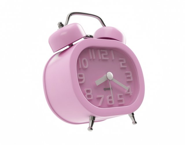 goldfox fashion oval cute twin double bell desk alarm clock 3d Modello 3D .c4d .max .obj .3ds .fbx .stl .blend 