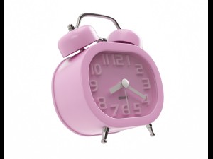 goldfox fashion oval cute twin double bell desk alarm clock 3d 3D Model