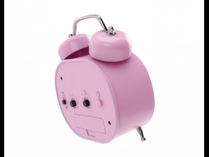goldfox fashion oval cute twin double bell desk alarm clock 3d Modello 3D