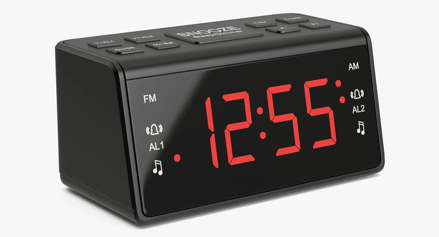 3d alarm clock nr8 3D Model .c4d .max .obj .3ds .fbx .stl .blend 