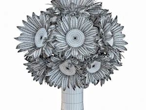 꽃 comp01 3D 모델