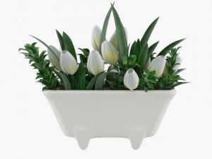24 pot plant s 3D Model