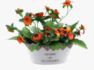 24 pot plant s 3D Model