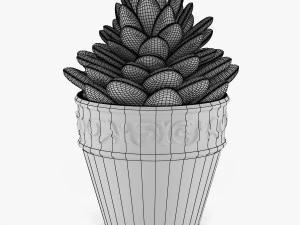 24 pot plant s 3D Model