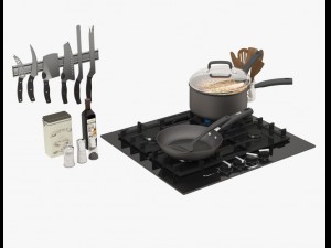 kitchen set 02 3D Model
