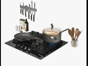 kitchen set 02 3D Model