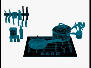 kitchen set 02 3D Model