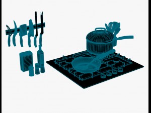 kitchen set 02 3D Model