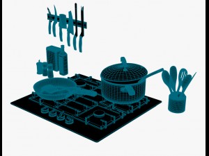 kitchen set 02 3D Model