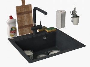 kitchen set 01 3D Модель