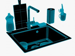 kitchen set 01 3D Model
