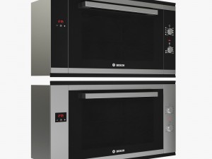 90 cm built-in single oven serie 6 bosch 3D-Modell