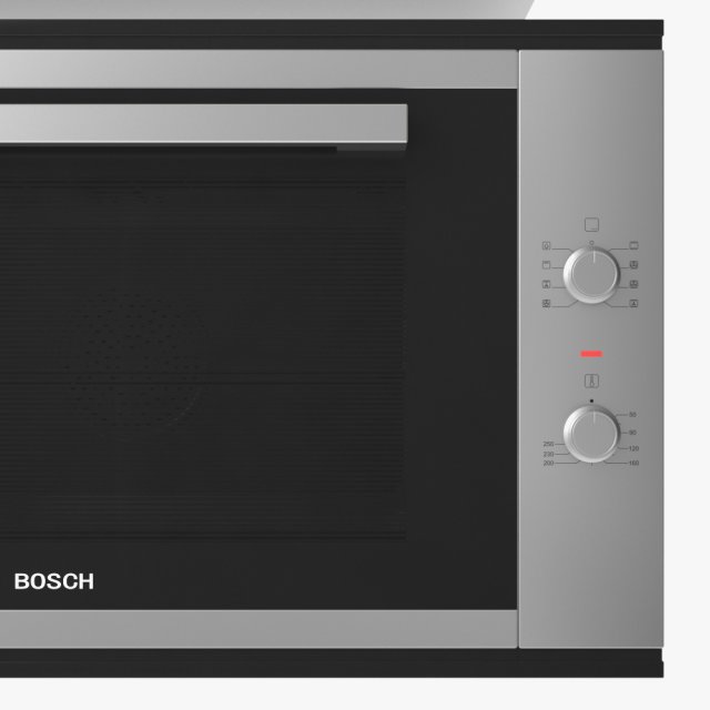 90 cm built in single oven serie 6 bosch 3D in