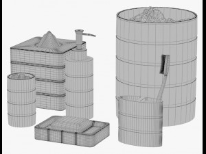 bathroom accessories vol 01 3D Model