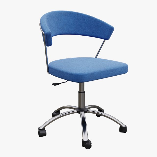 swivel chair with upholstered seat new york connubia calligaris model Model 3D .c4d .max .obj .3ds .fbx .stl .blend 