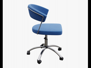 swivel chair with upholstered seat new york connubia calligaris model Model 3D