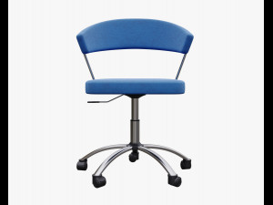 swivel chair with upholstered seat new york connubia calligaris model Model 3D