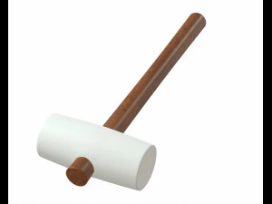 martelo de borracha branco 3d Modelo 3D