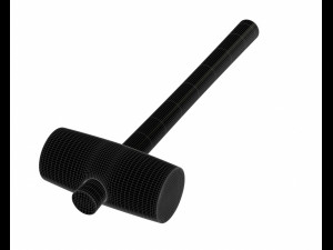 white rubber mallet 3d 3D Модель